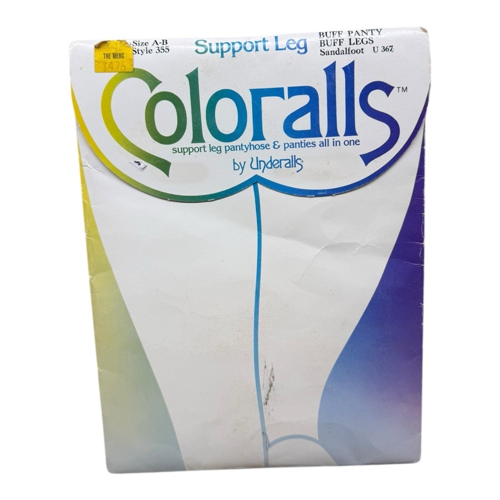Vintage 1983 Coloralls Support Leg Pantyhose Buff Panty Buff Legs Size A-B 335